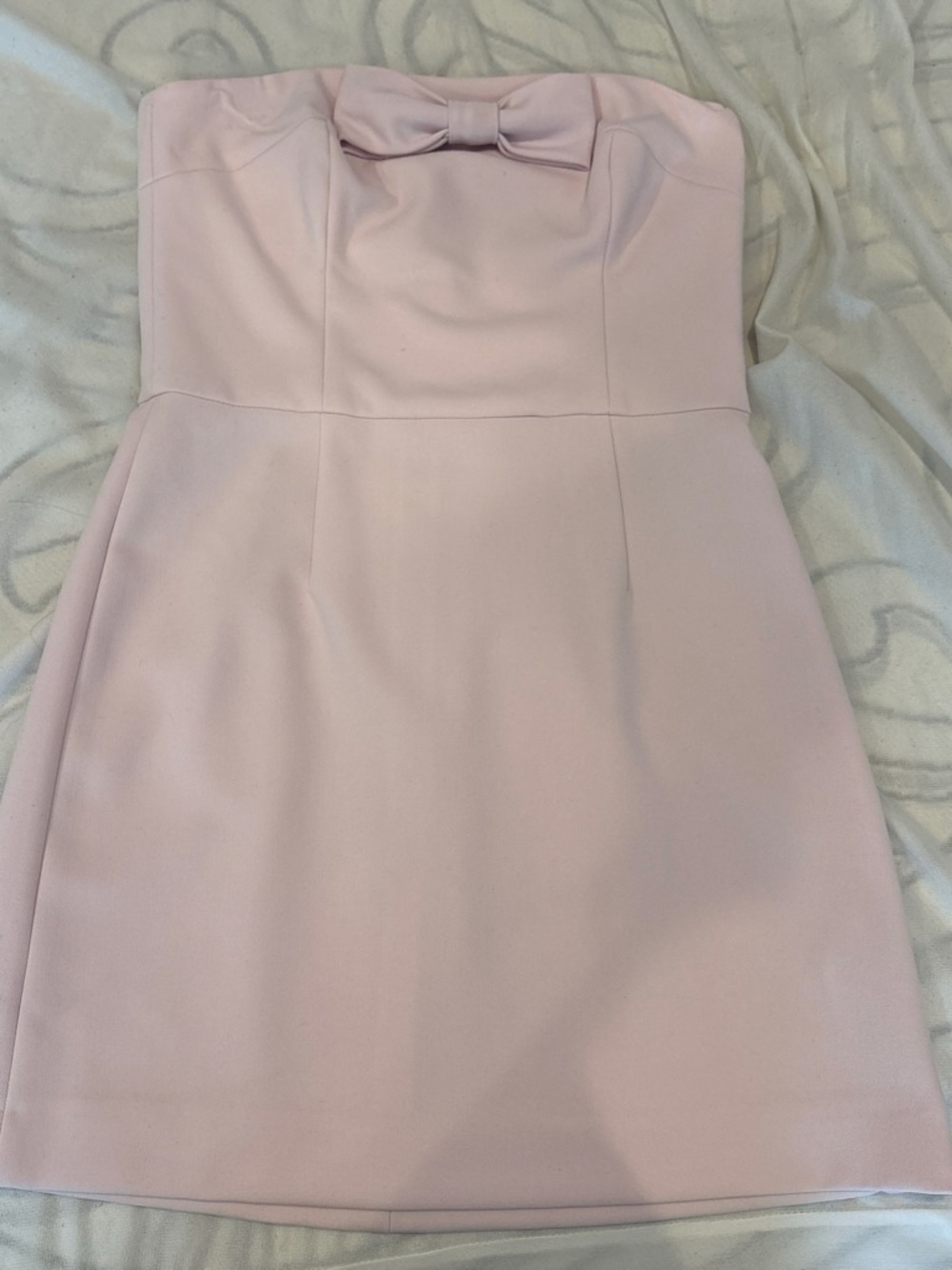 Nordstrom Strapless Bow-Detail Mini Dress in Light Pink
